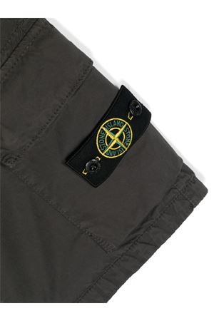 grey cotton shorts STONE ISLAND KIDS | 8016L0210V0163